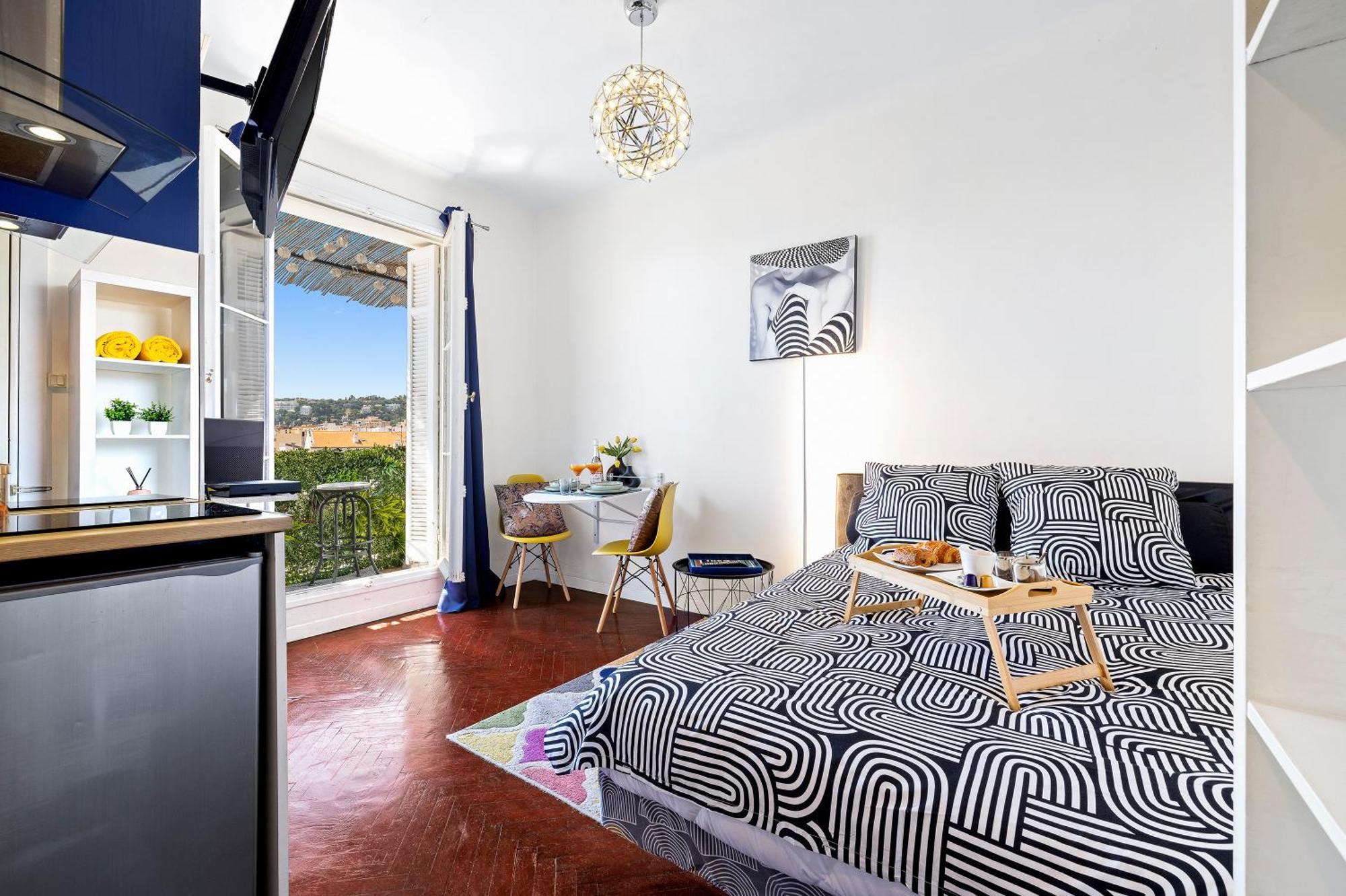 Center - Balcony Quiet - Air Conditioner - Kitchen - Wifi - Tram 尼斯 外观 照片