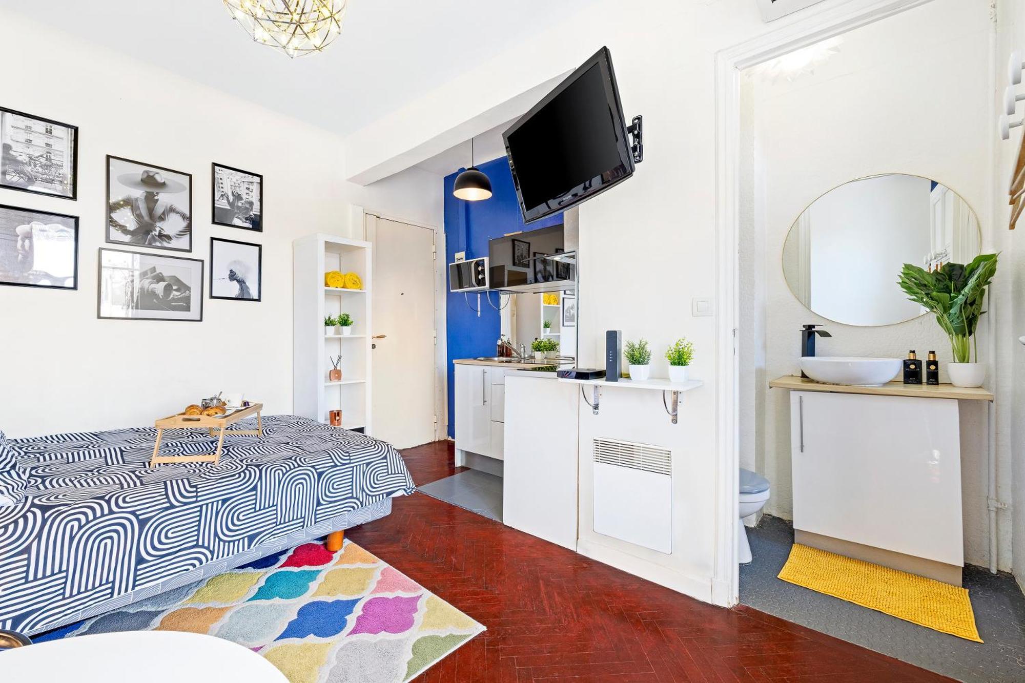 Center - Balcony Quiet - Air Conditioner - Kitchen - Wifi - Tram 尼斯 外观 照片